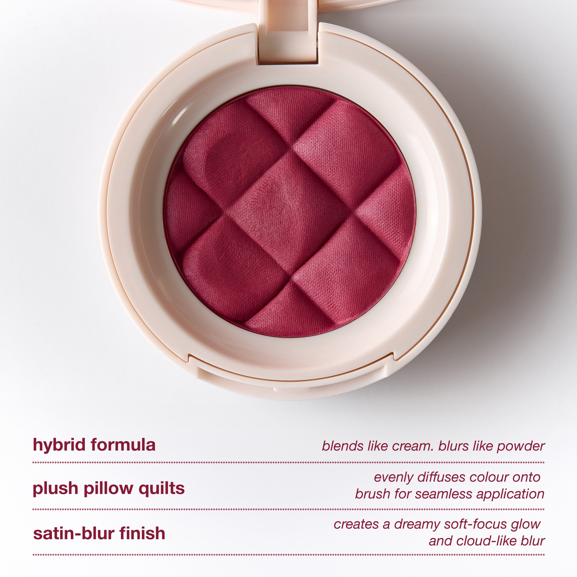 ICONIC London Grape Juice Buildable Blurring Blush Hybrid formula