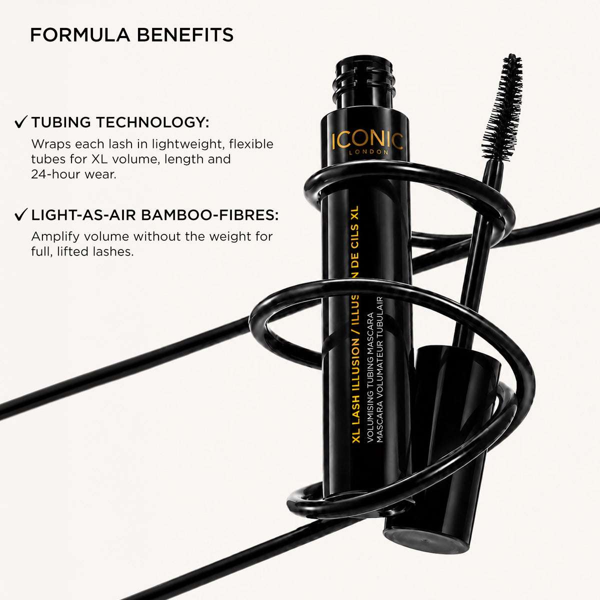 XL Lash Illusion Volumising Tubing Mascara - Formula Benefits