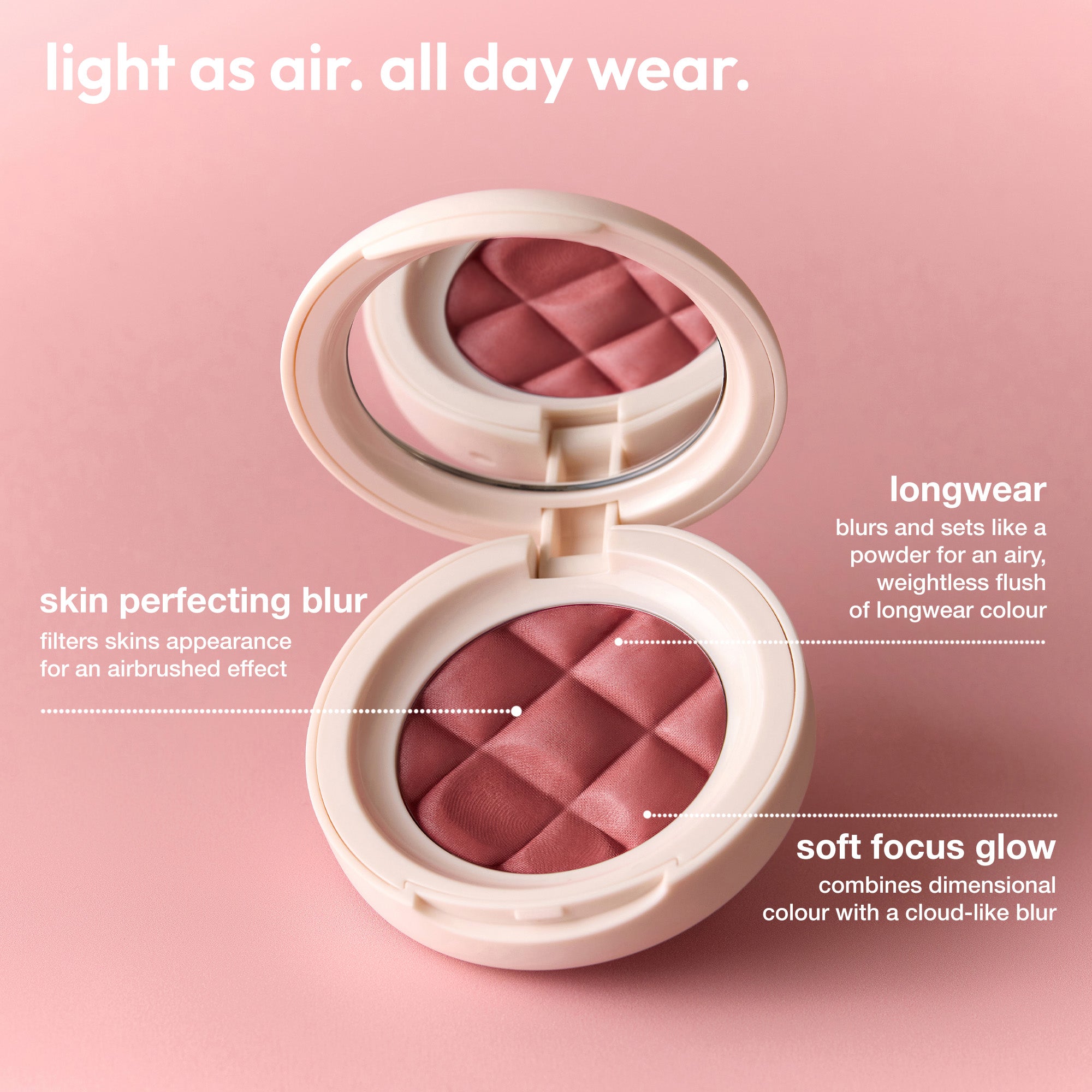 ICONIC London Teddy Bear Buildable Blurring Blush Light as air, all day wear