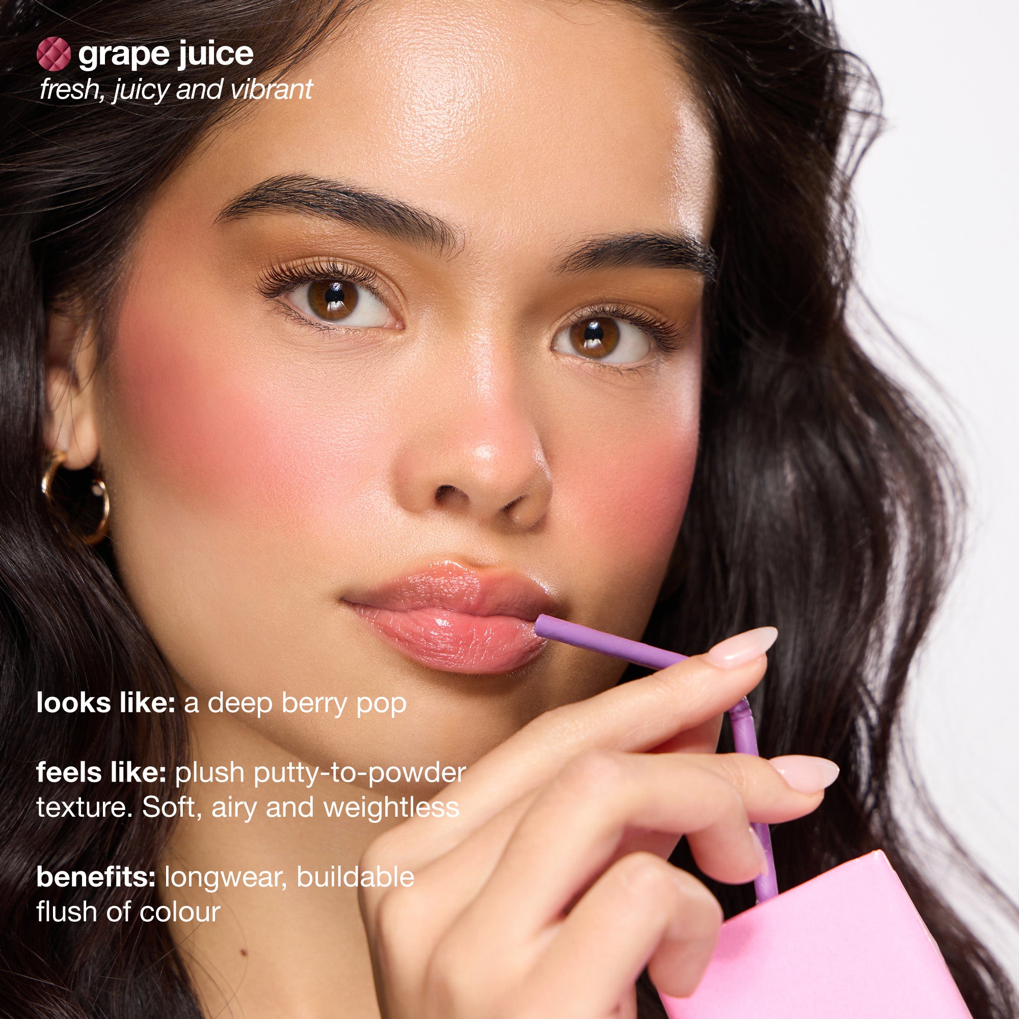ICONIC London Grape Juice Buildable Blurring Blush Fresh, juicy and vibrant