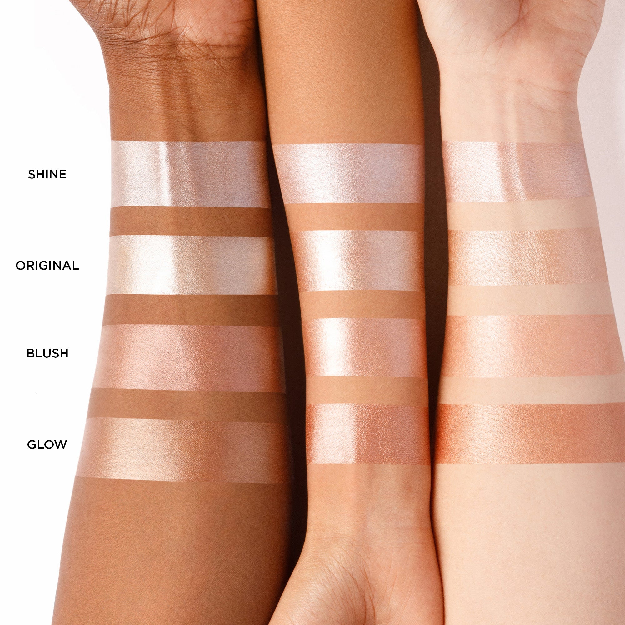 Iconic London Illuminator Liquid Highlighter Drops - Arm Swatches