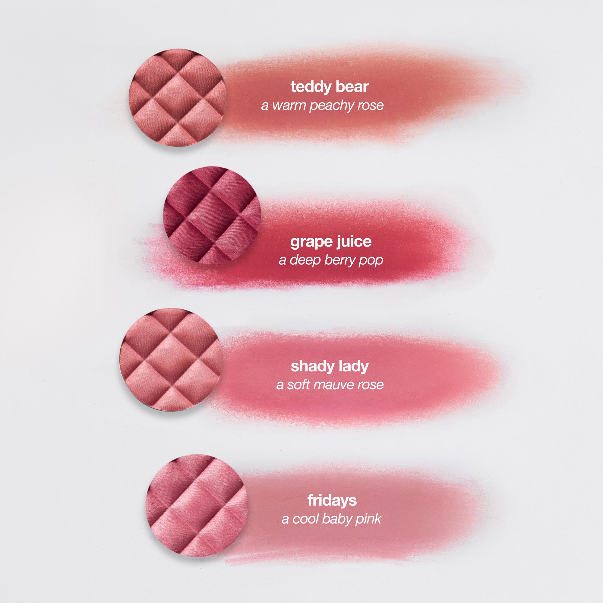 ICONIC London Shady Lady Buildable Blurring Blush Shade Swatches