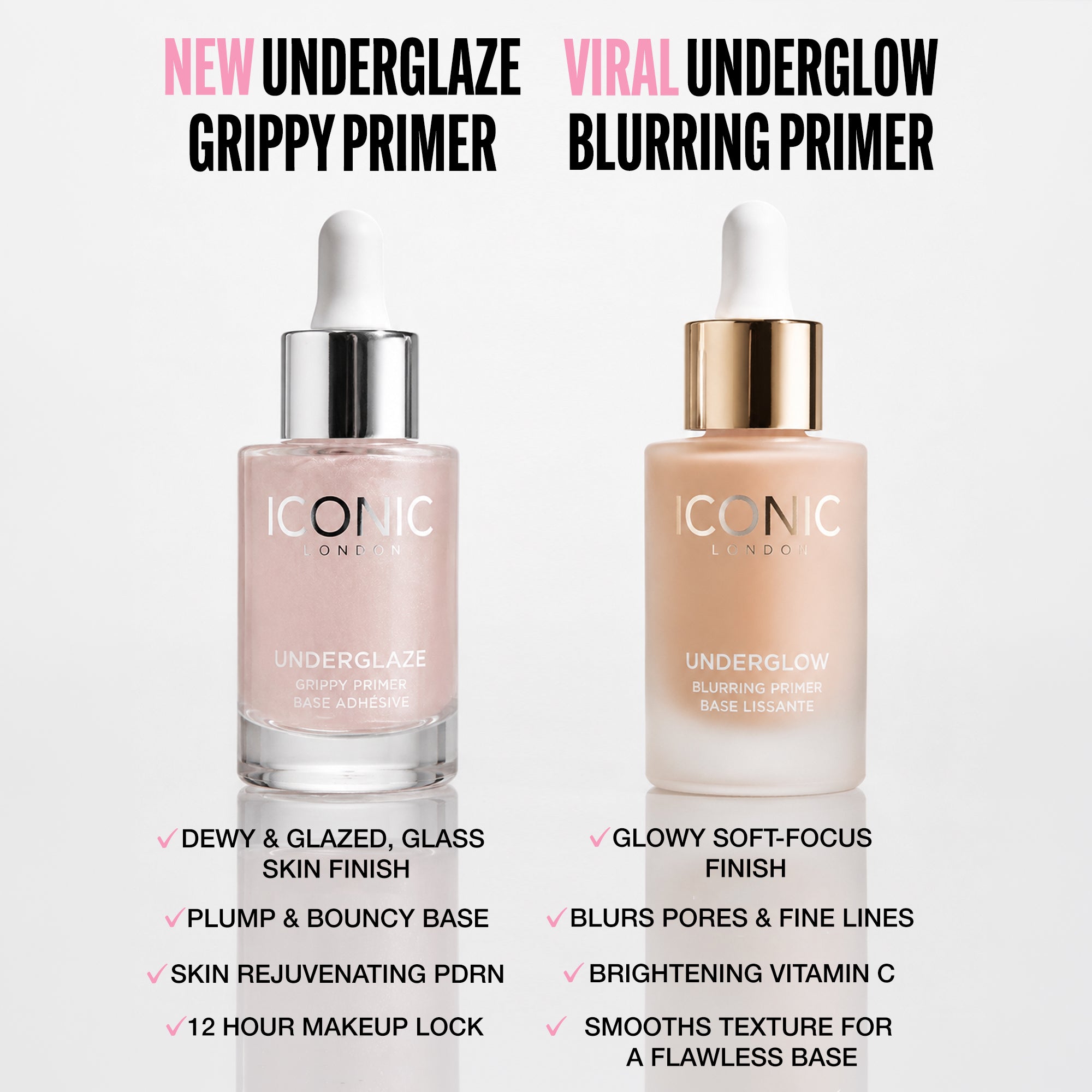 ICONIC London Underglaze Grippy Primer - Underglaze Grippy Primer versus Underglow Blurring Primer