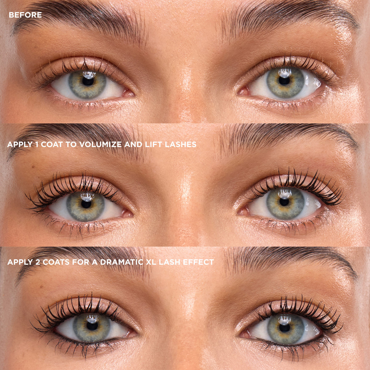 XL Lash Illusion Volumising Tubing Mascara - Before and After