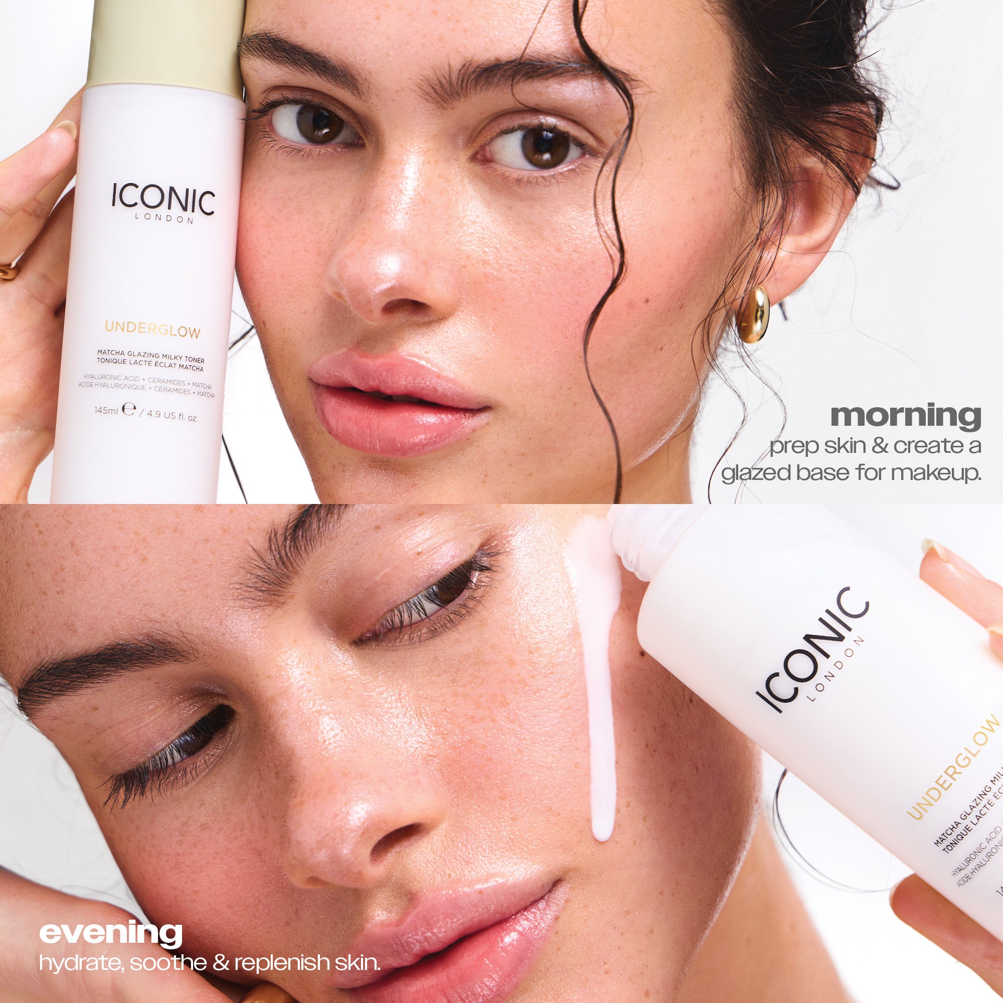 Underglow Matcha Glazing Milky Toner Morning and Evening