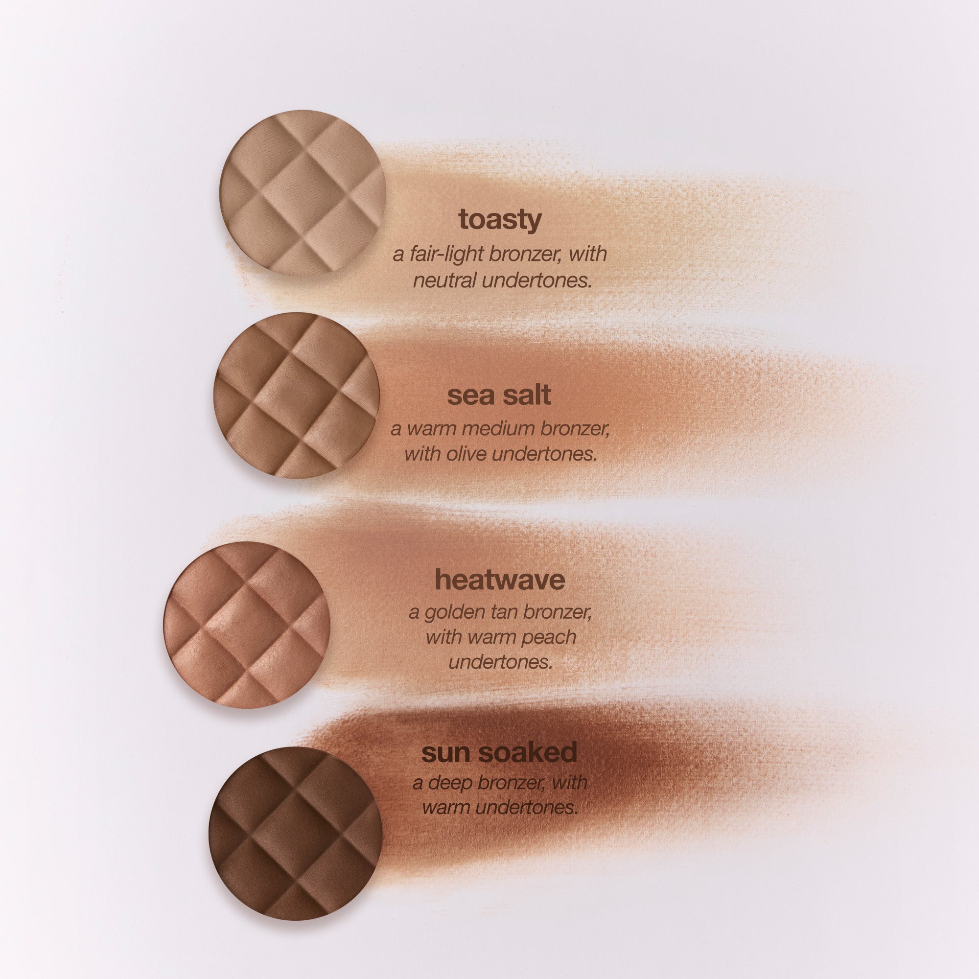 ICONIC London Fridays Buildable Blurring Bronze. Shade Swatches