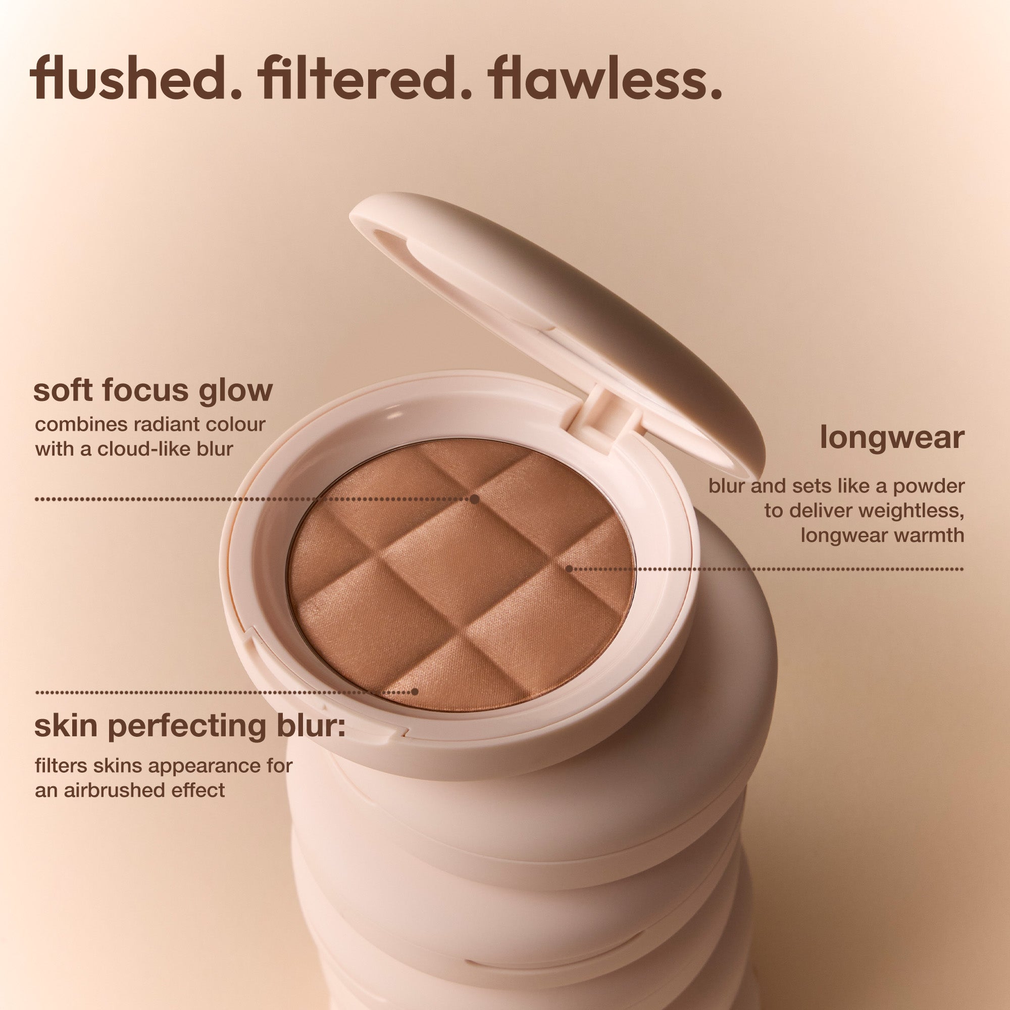ICONIC London Fridays Buildable Blurring Bronze. Flushed, filtered, flawless
