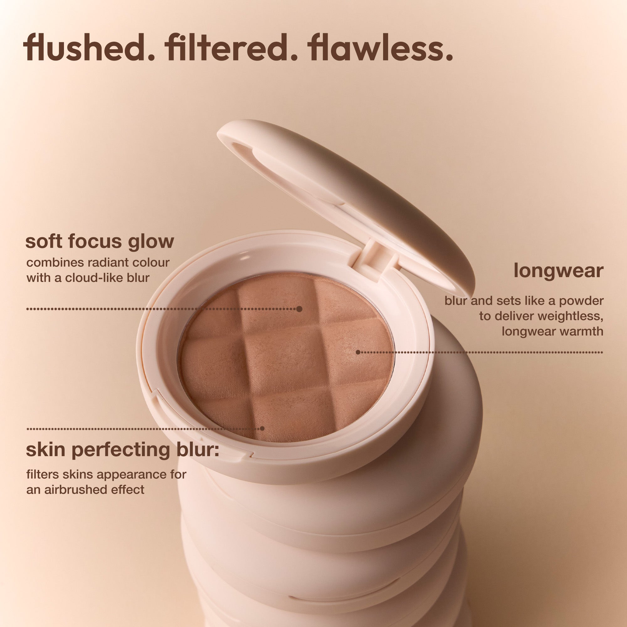 ICONIC London Fridays Buildable Blurring Bronze. Flushed, filtered, flawless