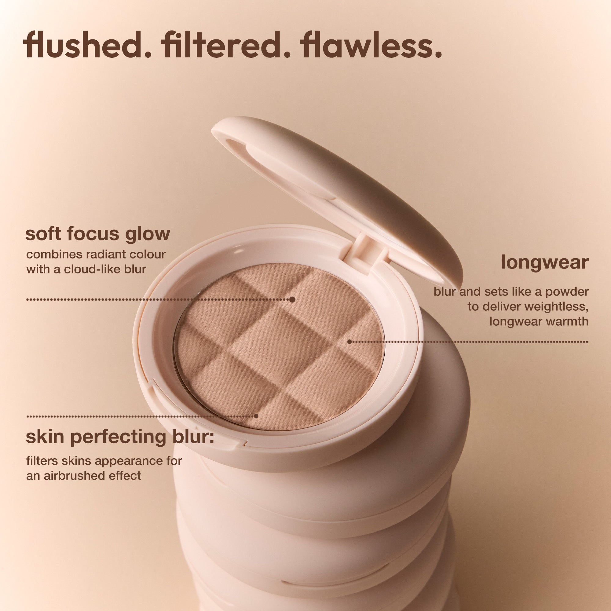 ICONIC London Fridays Buildable Blurring Bronze. Flushed, filtered, flawless