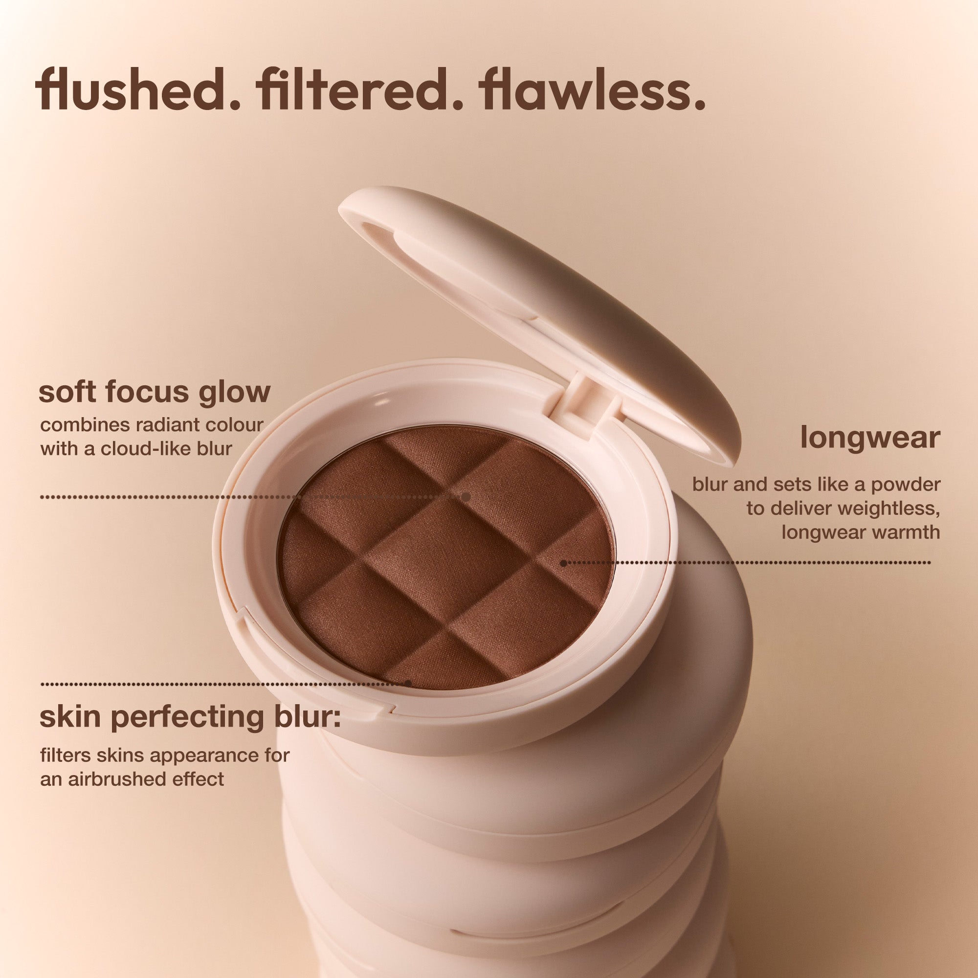 ICONIC London Fridays Buildable Blurring Bronze. Flushed, filtered, flawless