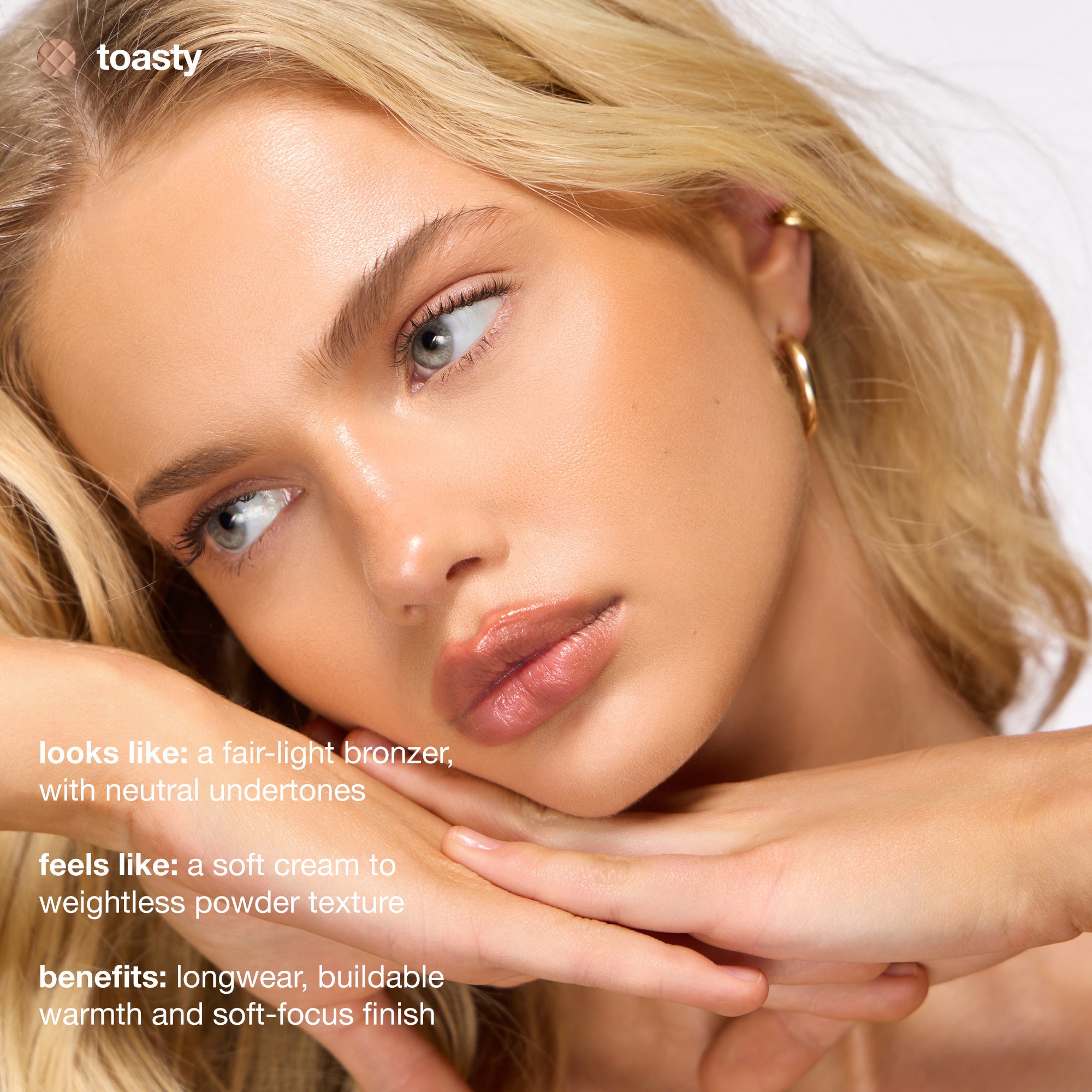 ICONIC London Fridays Buildable Blurring Bronze. A fair-light bronzer, with neutral undertones 