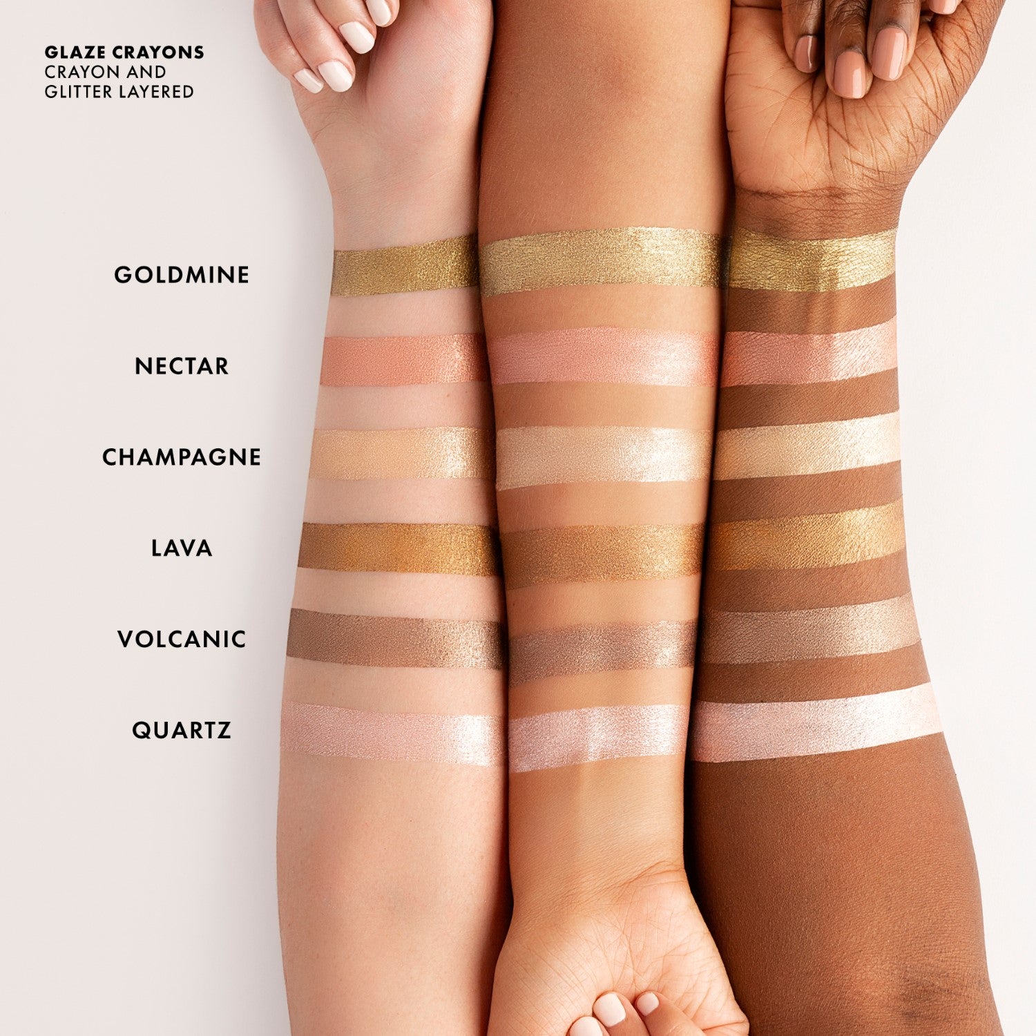 colour_Nectar (Rose Gold), colour_Lava (Burnt Copper), colour_Onyx (Gunmetal), colour_Goldmine (Show-off Gold), colour_Champagne (Original Champagne), colour_Quartz (Sugar Pink), colour_Volcanic (Molten Bronze)