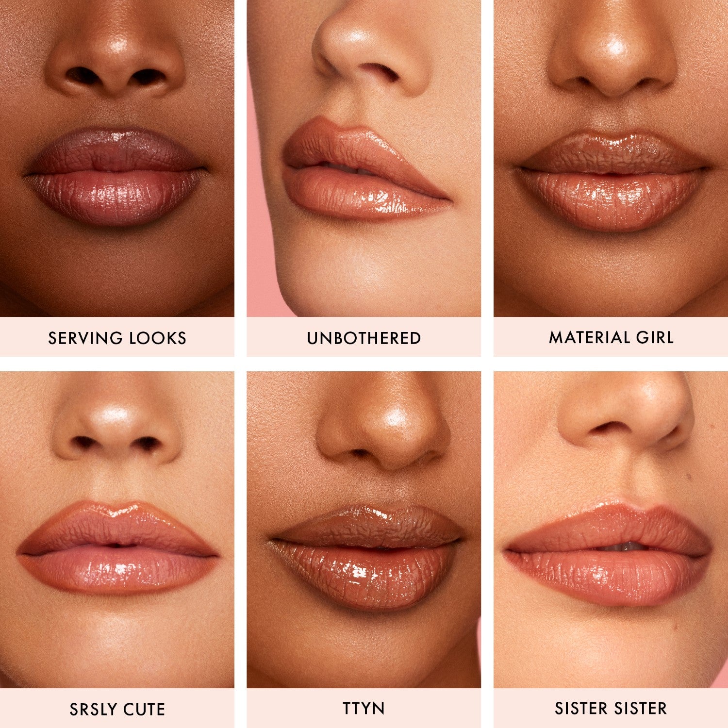 colour_Serving Lewks, colour_Unbothered, colour_Material Girl, colour_SRSLY Cute, colour_T.T.Y.N, colour_Sister Sister